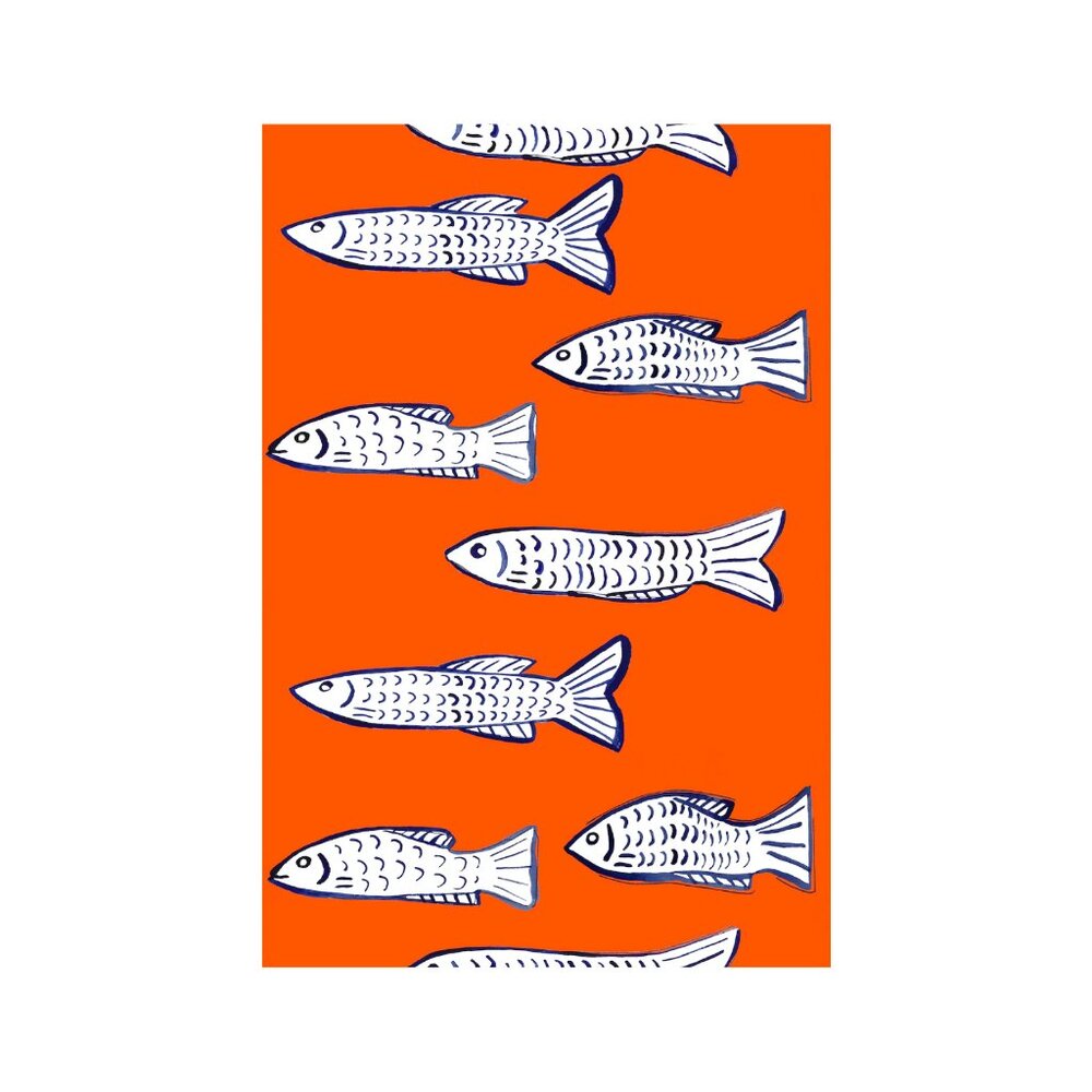 Brooke Wright Designs - Cece Caftan Orange Fish P… - image 3